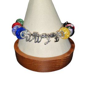 WWJD Artisan Fashion Bracelet Expandable Bangle Colorful Beading
